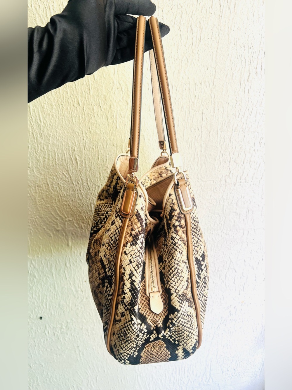 Coach Madison Python Printed Phoebe Shoulder Bag EUC - Picture 5 of 9